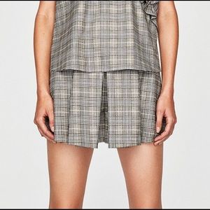 Zara plaid skort